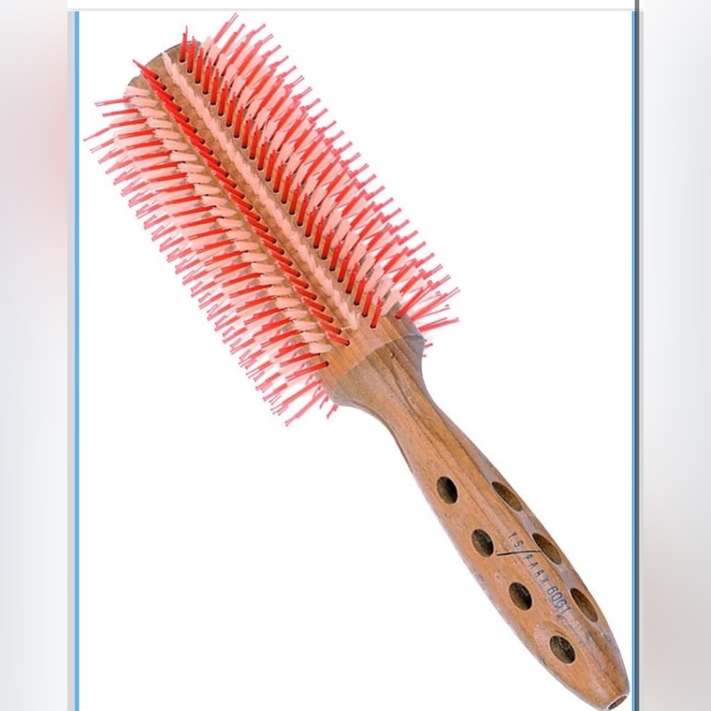 Y.S PARK Wood large Handle Round Hair Brush 60G1 New